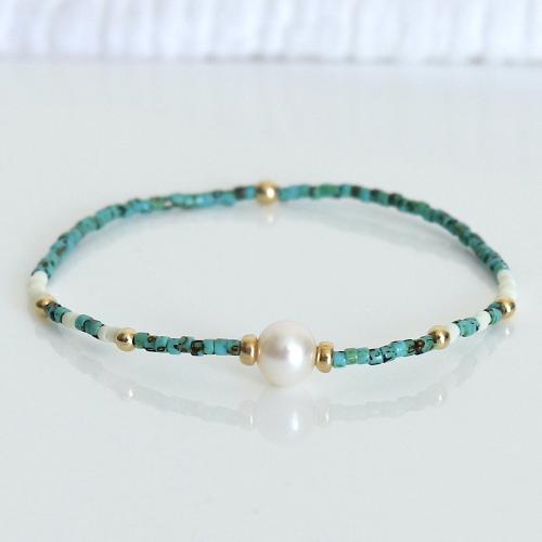 Edelstein Armbänder, Naturstein, mit Kunststoff Perlen & Zinklegierung, goldfarben plattiert, Modeschmuck, keine, verkauft von PC