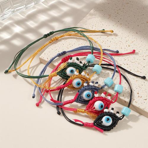 Böses Auge Murano Armbänder, Lampwork, mit Seedbead, goldfarben plattiert, Modeschmuck, keine, verkauft von PC