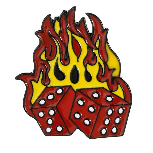 Broche émail, alliage de zinc, Placage, unisexe, noire, Vendu par PC