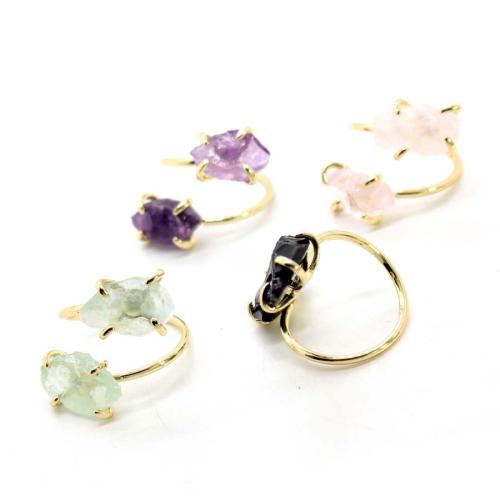 宝石用原石の亜鉛合金の指輪, 亜鉛合金, とともに ジェムストーン, ゴールドメッキ, ファッションジュエリー, 無色 売り手 パソコン