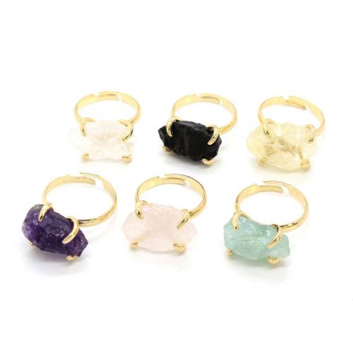宝石用原石の亜鉛合金の指輪, 亜鉛合金, とともに ジェムストーン, ゴールドメッキ, ファッションジュエリー, 無色 売り手 パソコン