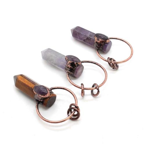 亜鉛合金 ペンダント, とともに ジェムストーン, メッキ, DIY, 無色 売り手 パソコン