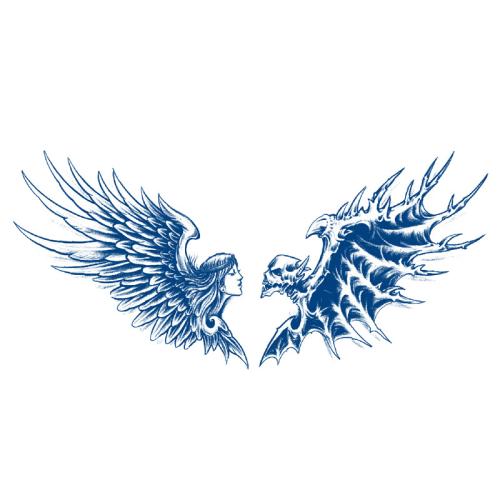 Etiqueta Engomada del Tatuaje, Papel, Impresión, diferentes patrones para la opción, azul, 280x150mm, Vendido por UD