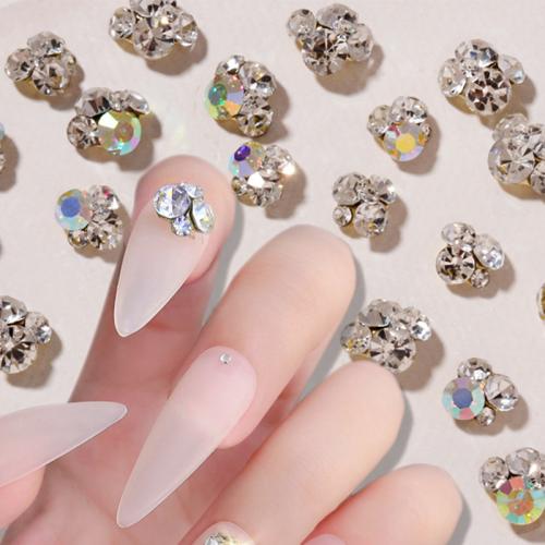 art d'ongle d'argile polymère , alliage de zinc, avec strass, DIY, plus de couleurs à choisir, Vendu par PC