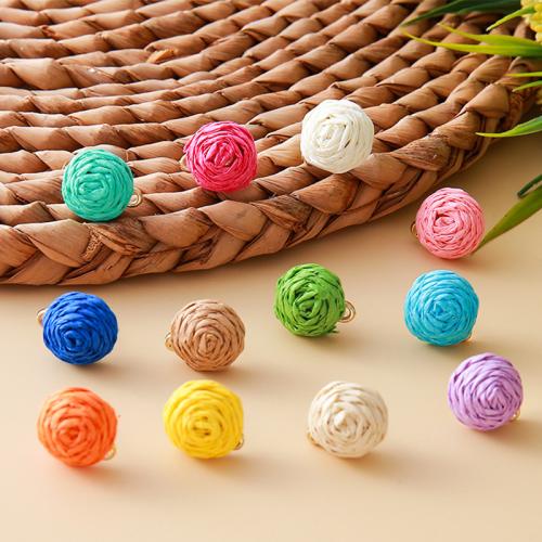 Fleurs de décoration de mode, Rafidah+Grass, fait à la main, DIY, plus de couleurs à choisir, 14mm, Vendu par PC