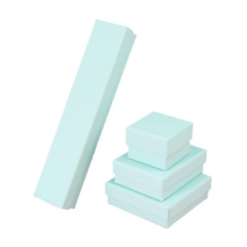 Cardboard Jewelry Set Box, Paper  skyblue 