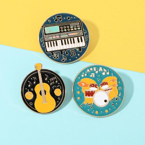 Broche émail, alliage de zinc, Placage, unisexe & modèles différents pour le choix, doré, Vendu par PC