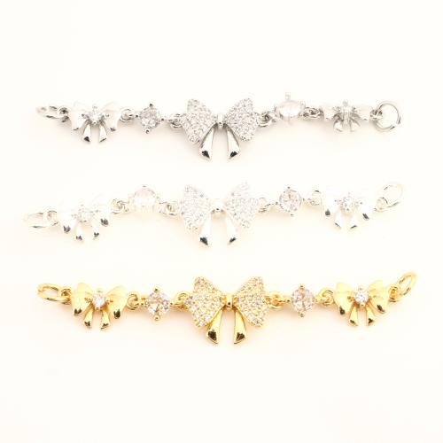 Cadena Estensor de Metal, Bricolaje & micro arcilla de zirconia cúbica, más colores para la opción, 57x9x3mm, Vendido por UD[