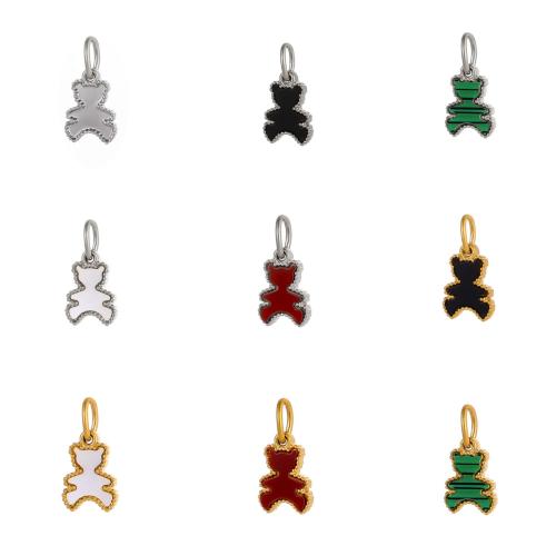 Emaille Edelstahl Anhänger, 304 Edelstahl, goldfarben plattiert, DIY, keine, verkauft von PC