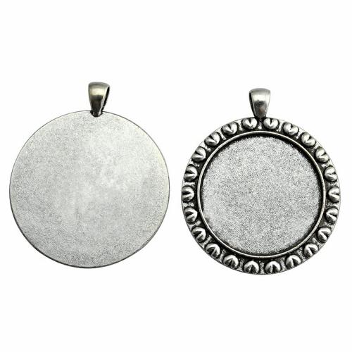 Pendantif en Alliage de zinc  , Rond, Placage, DIY, Diamètre inté Environ 35mm, Vendu par PC