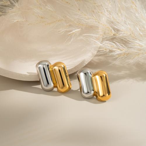 Boucle en acier inoxydable, Acier inoxydable 304, Placage de couleur d'or, bijoux de mode, plus de couleurs à choisir, Vendu par paire