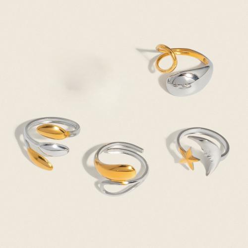 Bague en acier inoxydable, Acier inoxydable 304, Placage de couleur d'or, bijoux de mode, plus de couleurs à choisir, Vendu par PC