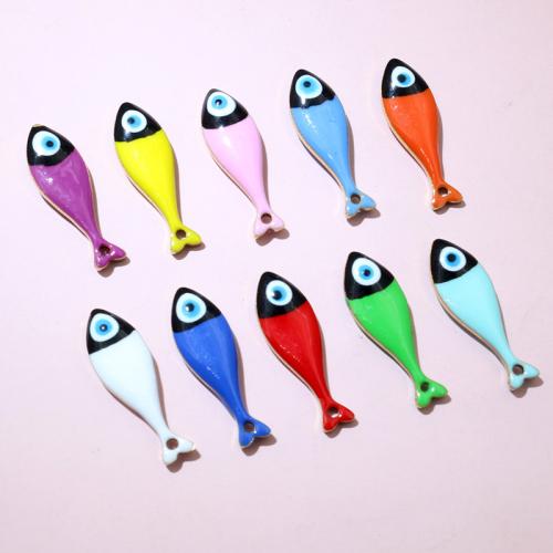 Emaille Edelstahl Anhänger, 304 Edelstahl, Fisch, DIY, keine, 20x6.5mm, 20PCs/Tasche, verkauft von Tasche