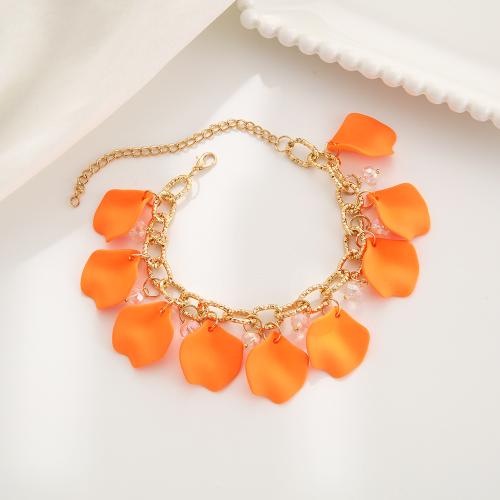 Acrylic Bracelets, Zinc Alloy, with Acrylic, gold color plated, fashion jewelry 