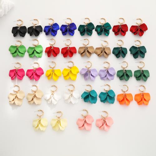 Zink Legierung Tropfen Ohrring, Zinklegierung, mit Kunststoff, goldfarben plattiert, Modeschmuck, keine, verkauft von Paar[