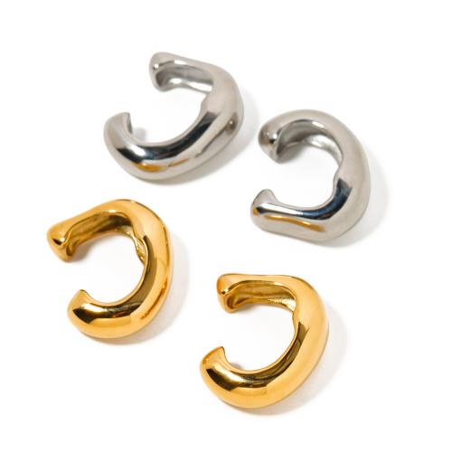 boucle d'oreille de clip en inox, Acier inoxydable 304, Placage, bijoux de mode & pour femme, plus de couleurs à choisir, Vendu par paire