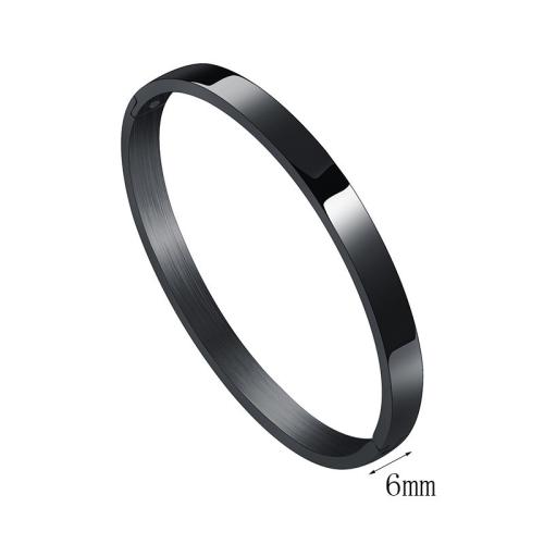 Titanium Steel Bangle, plated, fashion jewelry & for woman, Inner Approx 60mm 