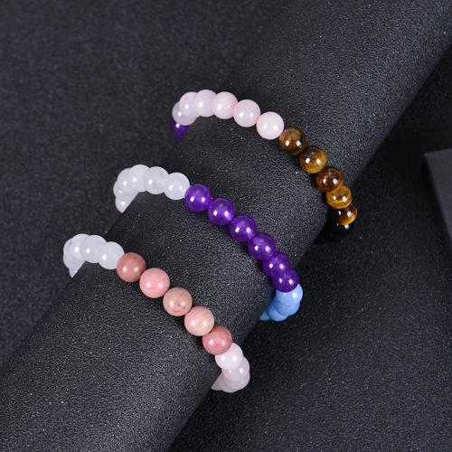 Edelstein Armbänder, Naturstein, mit Edelstein, goldfarben plattiert, Modeschmuck, keine, verkauft von PC