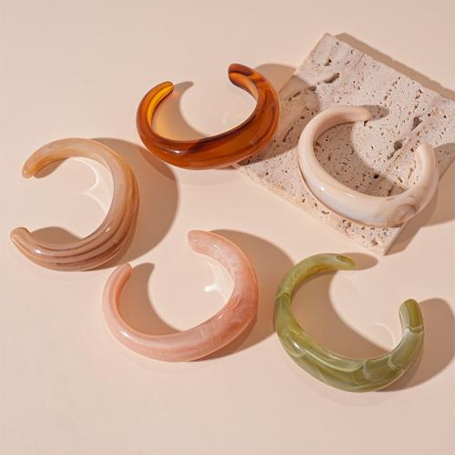 Acrylic Cuff Bangle, gold color plated, fashion jewelry [