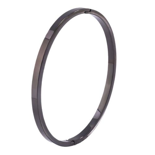 Bracelet en acier inoxydable, Acier inoxydable 304, bijoux de mode & pour femme, noire, Vendu par PC