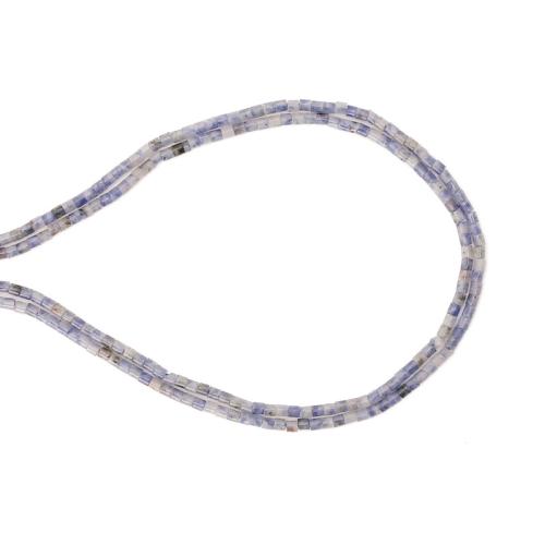 Perles de pierre gemme unique, Pierre bleue de Speckle, pilier, DIY, couleurs mélangées cm, Vendu par brin