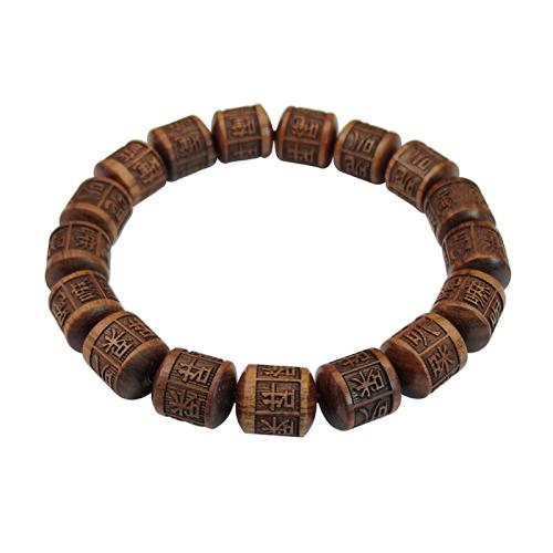 Padouk Noir bracelet, gravé, style folk & unisexe & styles différents pour le choix Environ 7-8 pouce, Vendu par PC