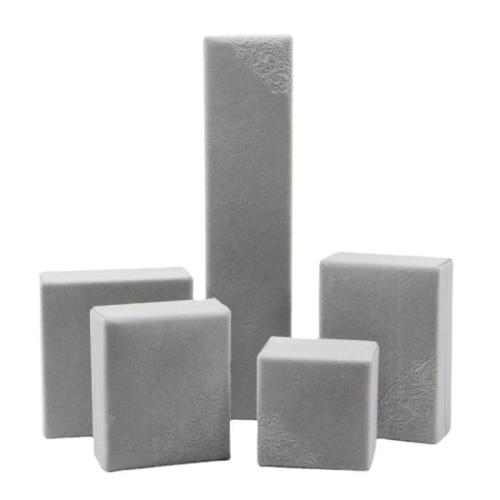 Velveteen Gift Box, with Plastic grey [