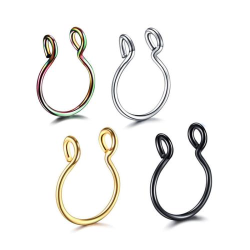 304 Stainless Steel Nose Piercing Jewelry, Letter U, plated, fashion jewelry & Unisex 