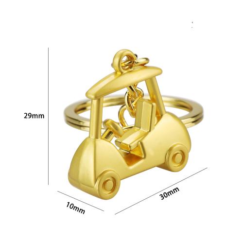 Zinc Alloy Key Chain Jewelry, with Epoxy Sticker, gold color plated, fashion jewelry [