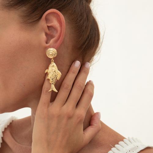 Boucle d'oreille goutte Zinc Alloy, alliage de zinc, Placage de couleur d'or, bijoux de mode, plus de couleurs à choisir, Vendu par paire