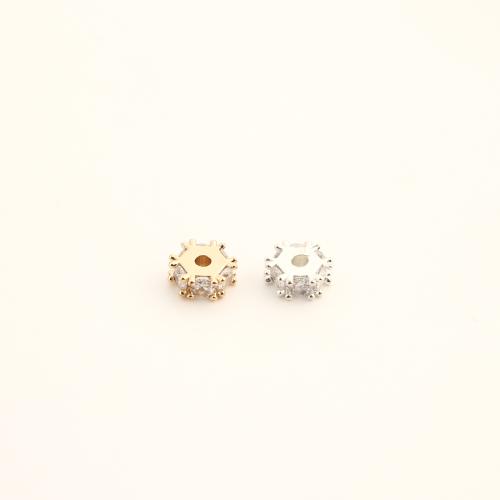 Brass Positioning Bead, DIY & micro pave cubic zirconia [