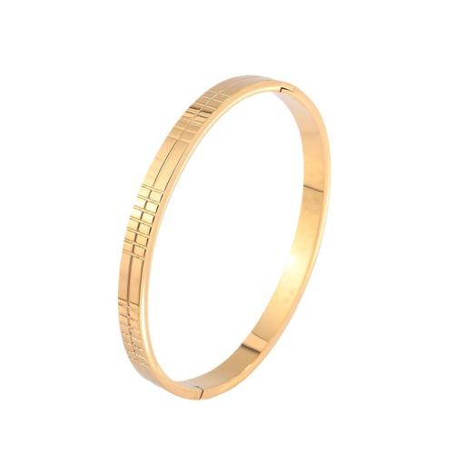 Bracelet en acier inoxydable, Acier inoxydable 304, Plaqué d'or 18K, bijoux de mode & pour femme, Vendu par PC
