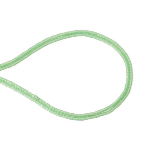 Granos del ojo de gatos, Bricolaje, verde, 2x2mm, longitud:38 cm, Vendido por Sarta[