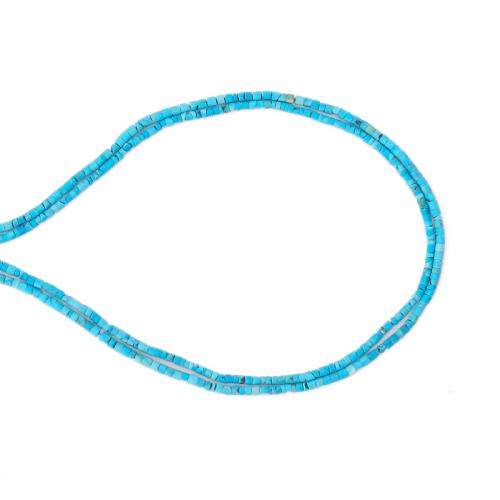Synthetische Türkis Perlen, Synthetisches Blau Türkis, DIY, gemischte Farben, 2x2mm, Länge:38 cm, verkauft von Strang