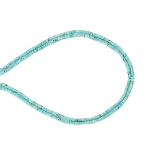 Türkis Naturperlen, Natürliche Türkis, DIY, gemischte Farben, 2x2mm, Länge:38 cm, verkauft von PC
