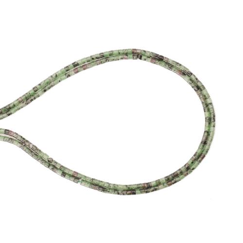 Perles en rouge vert, Rubis en Zoïsite, DIY, couleurs mélangées cm, Vendu par brin