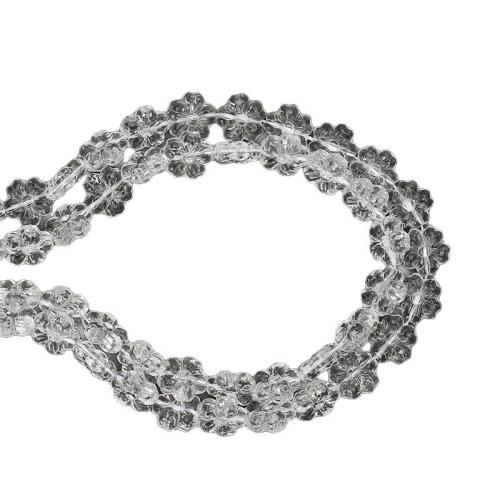 Perles de cristal fleur, DIY, transparent, 13mm cm, Vendu par brin