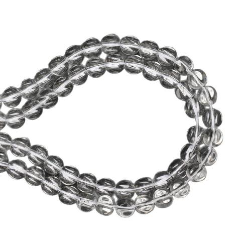 Runde Kristallperlen, Kristall, DIY, klar, 10mm, Länge:38 cm, verkauft von Strang[