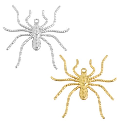 Stainless Steel Animal Pendants, 304 Stainless Steel, Spider, plated, DIY 