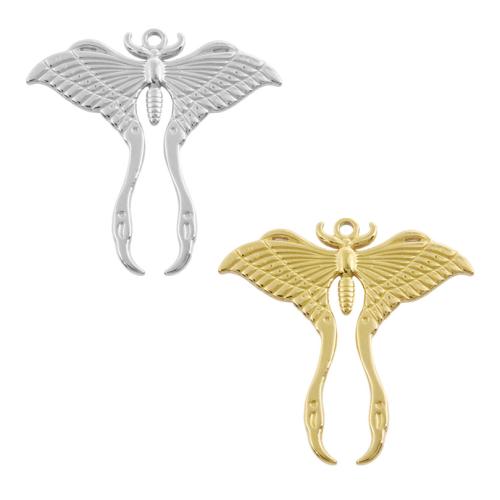 Stainless Steel Animal Pendants, 304 Stainless Steel, Butterfly, plated, DIY 