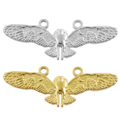 Stainless Steel Animal Pendants, 304 Stainless Steel, Bird, plated, DIY 