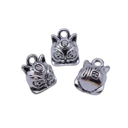 Zinc Alloy Jewelry Pendants, plated, DIY, antique silver color 