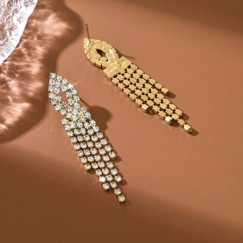 Cubic Zirconia Pendiente Brass Micro Pave, metal, chapado, Joyería & micro arcilla de zirconia cúbica, más colores para la opción, libre de níquel, plomo & cadmio, Vendido por Par[