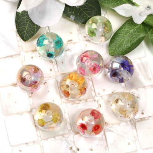 Transparent Acrylic Beads, gold color plated, DIY [