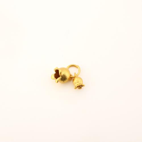Brass Flower Pendants, DIY, golden [