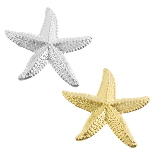 Pendentifs d'animaux en acier inoxydable , Acier inoxydable 304, étoile de mer, Placage, DIY, plus de couleurs à choisir Vendu par sac