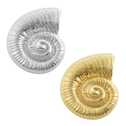 Pendentifs d'animaux en acier inoxydable , Acier inoxydable 304, conque, Placage, DIY, plus de couleurs à choisir Vendu par sac