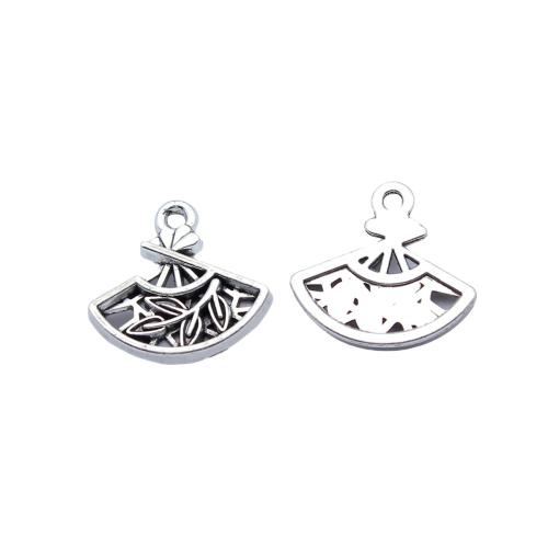 Bijoux pendentifs en Zinc alliage , alliage de zinc, éventail, Placage, DIY & creux Vendu par sac[