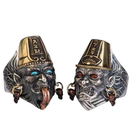 Zinklegierung Manschette Fingerring, plattiert, unisex & verschiedene Stile für Wahl, Größe:6-10, verkauft von PC