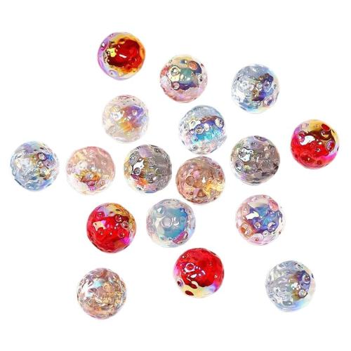 Plating Acrylic Beads, gold color plated, DIY, Random Color [